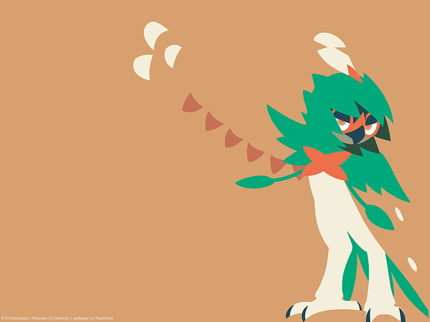 A Decidueye wallpaper I made on Photoshop. Feel free to use it on your  desktop, but there are too many dots IMO. : r/PokemonUnite