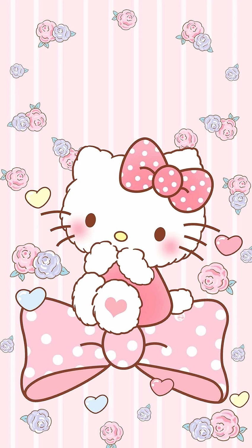Lindo de Hello Kitty, Hello Kitty Rosa fondo de pantalla del teléfono