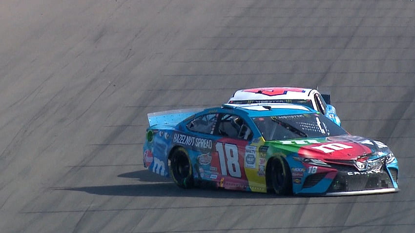Bubba Wallace spins out Kyle Busch after battling on home stretch HD wallpaper