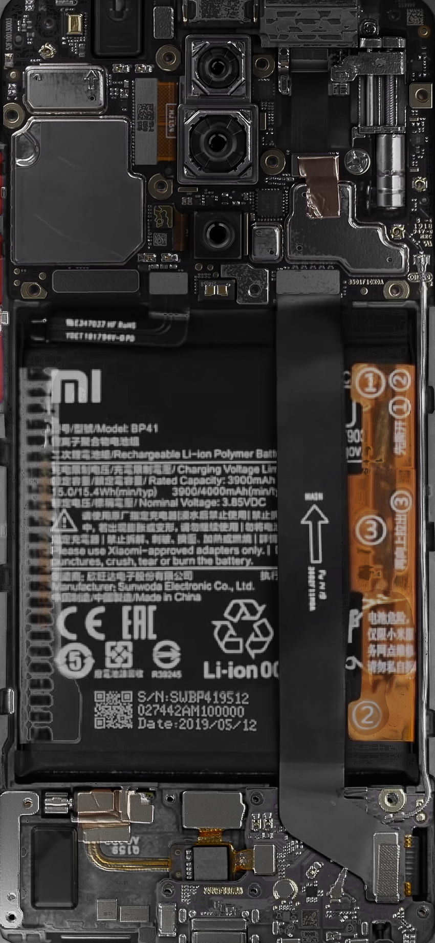 I rebuilt my phone's internals in 3D using different teardown : androidthemes HD phone wallpaper