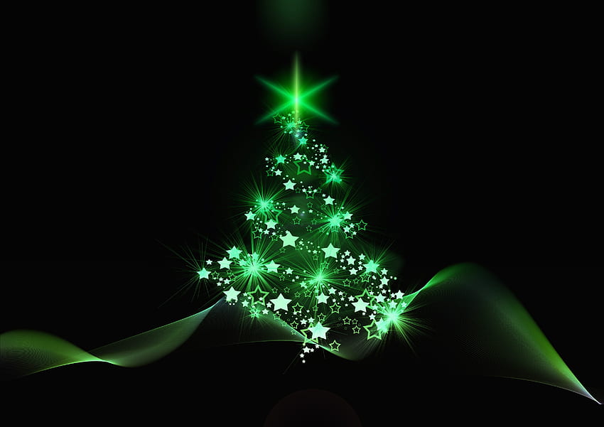 Feriados, Arte, Ano Novo, Natal, Árvore de Natal papel de parede HD
