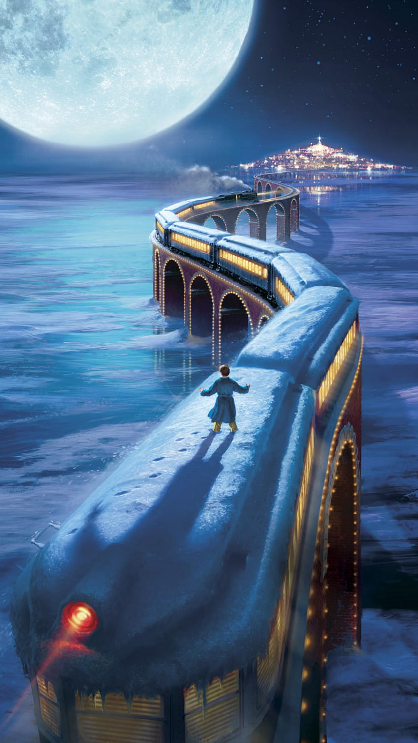 Il film Polar Express (2022). Sfondo del telefono HD