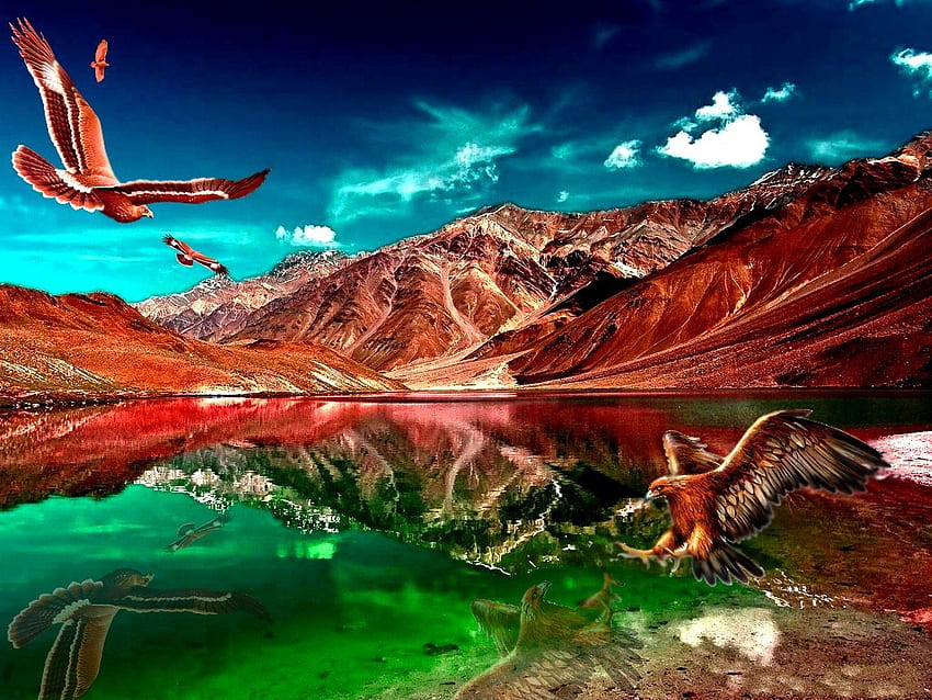 EAGLE, 色, blackout0005, 2012, インド, 湖, 緑, 宇宙, 自然, 山 高画質の壁紙