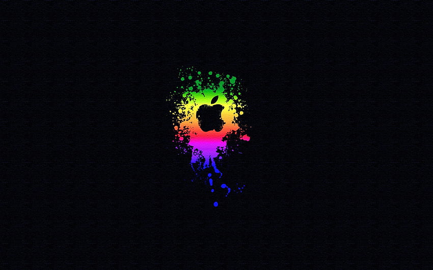Rainbow Apple logo color pop. Colors HD wallpaper