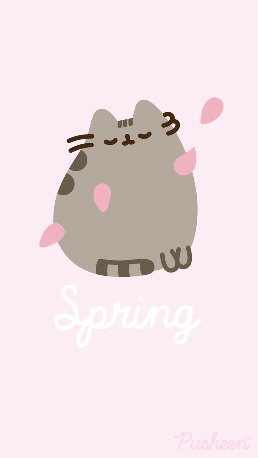 Pusheen the cat iphone background spring. iPhone, Pusheen Spring HD phone wallpaper