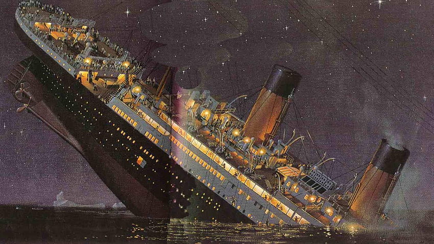 Tonący Titanic, tonący statek Tapeta HD