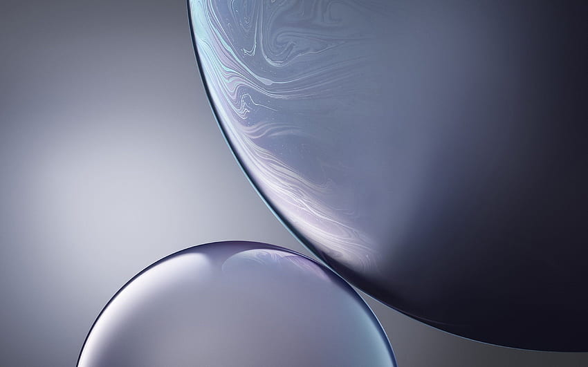 Gray Apple Iphone Xs Max Official Art Bubble HD wallpaper