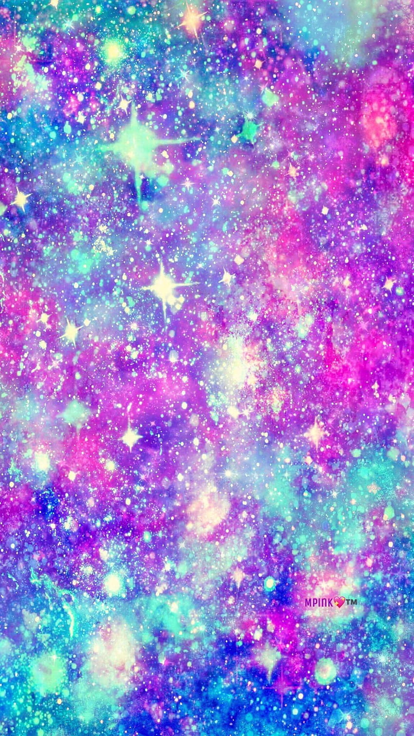 galaxia glacial - bonito brillo - fondo de pantalla del teléfono