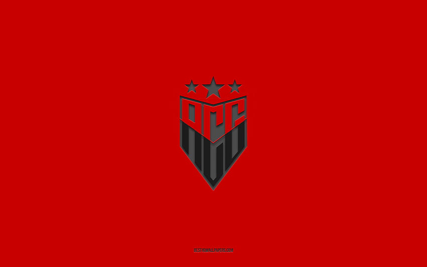 Atletico Goianiense, kırmızı arka plan, Brezilya futbol takımı, Atletico Goianiense amblemi, Goias, Brezilya, futbol, ​​Atletico Goianiense logosu Serie HD duvar kağıdı