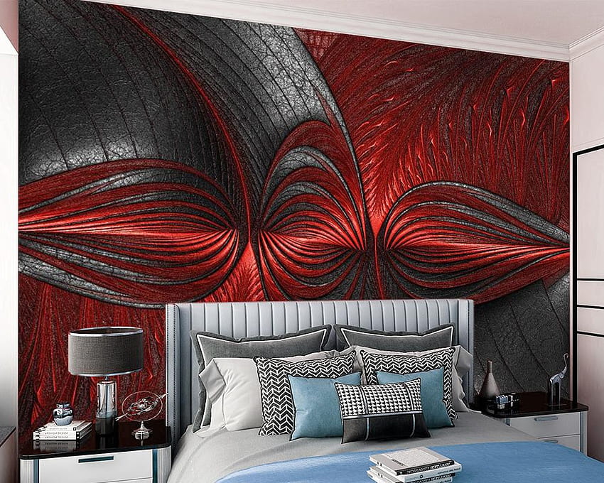 3D Home Red Lines Abstract Embossed Mural Living Room TV Background  Decoration Premium Silk Wall Paper From Yunlin188, $, Abstract House HD  wallpaper | Pxfuel