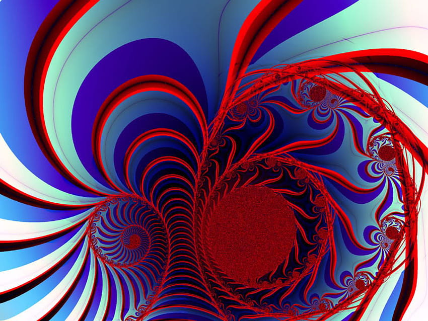 red lattice . jpg, curls, swirls, blues, red HD wallpaper