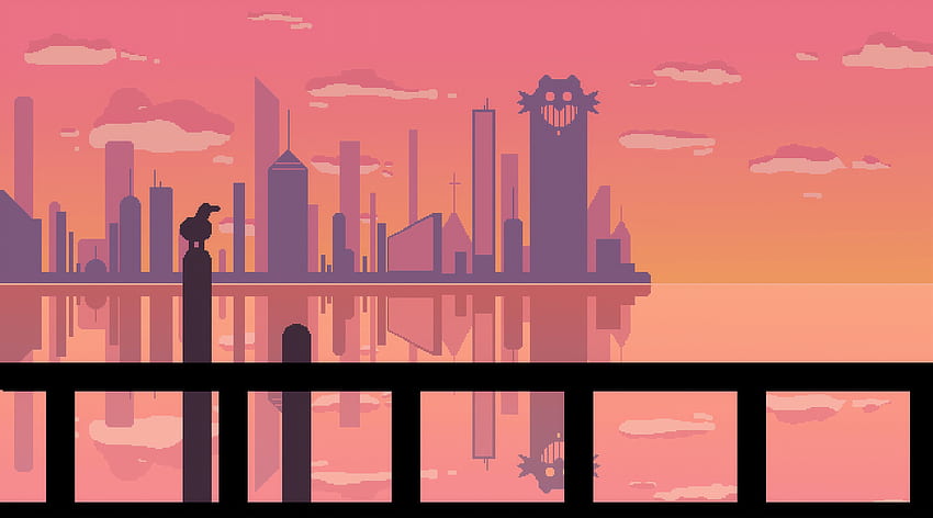 Sunset At Pixel City, Artista papel de parede HD