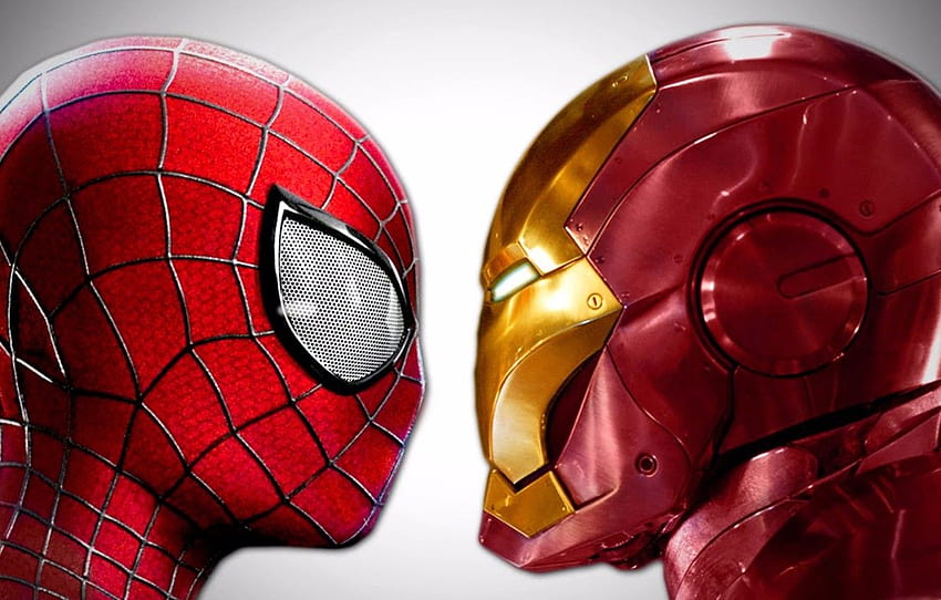 fond, merveille, Iron Man, des bandes dessinées, Tony Stark, Peter Parker, Spider Man pour , section фильмы, Iron Man Et Spiderman Fond d'écran HD
