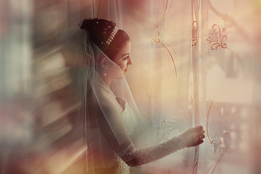 ความฝันในงานแต่งงาน ผู้หญิง ยิ้ม อเล็กซานเดอร์ โซโรคิน งานแต่งงาน ดราม่า สวยงาม ผ้าม่านสีขาว เจ้าสาว วอลล์เปเปอร์ HD
