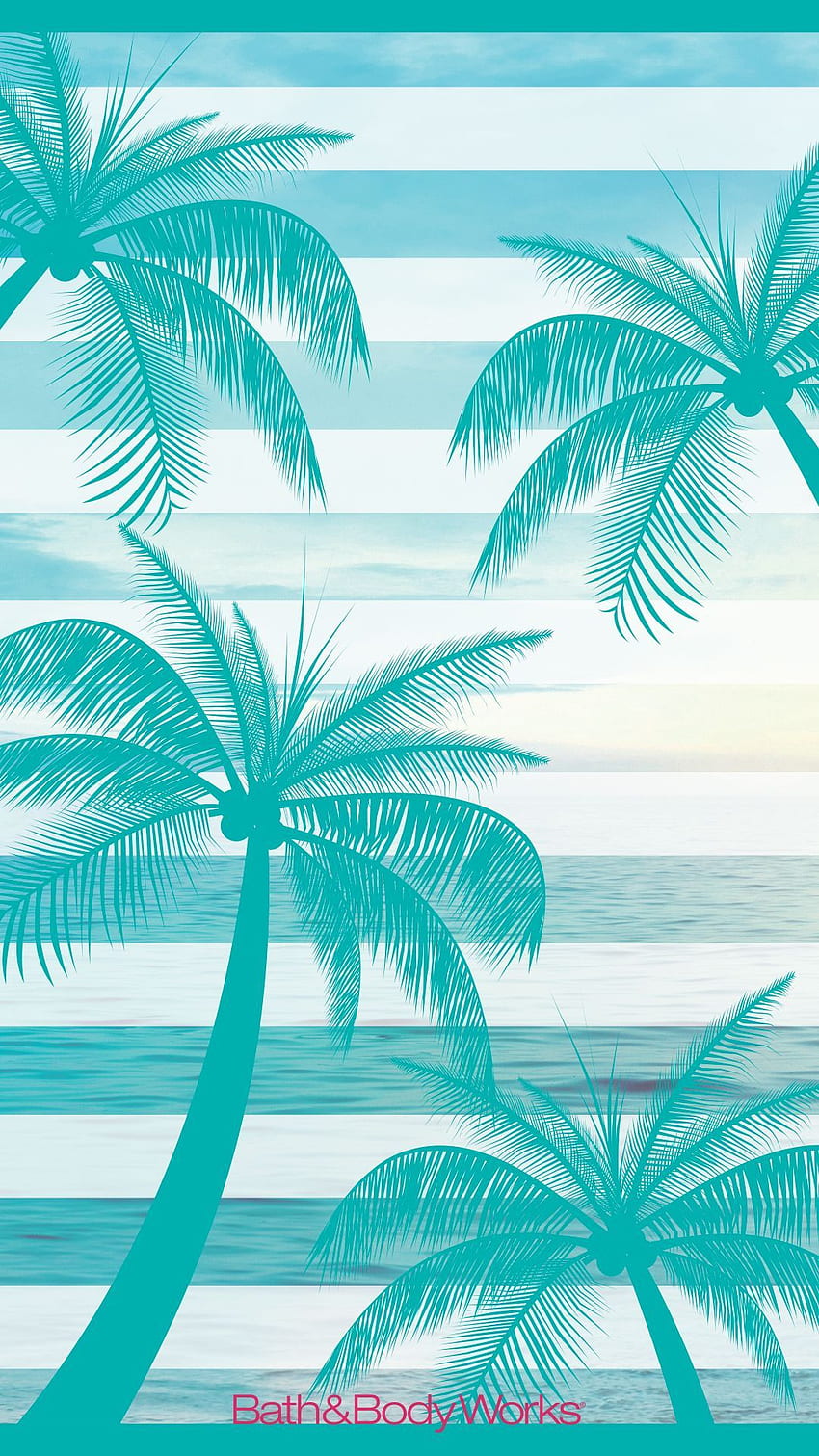 iphone coco, palmera, árbol, línea, turquesa, trópicos, lindo coco fondo de pantalla del teléfono