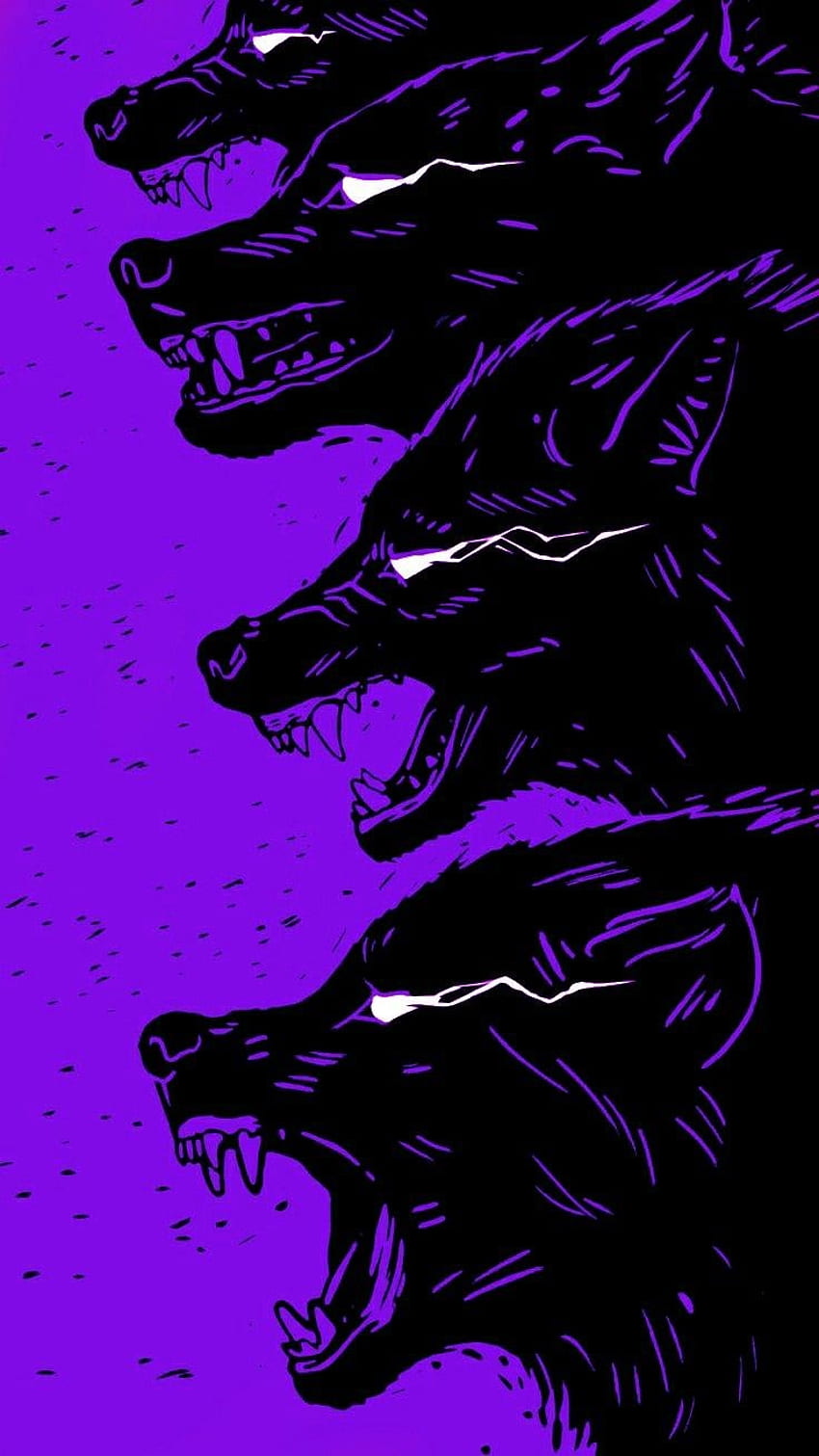 Fenrir, wolf, purple, wolves HD phone wallpaper