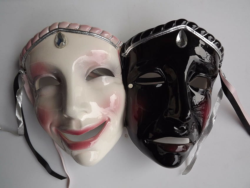 Pierrot & Pierrette, Máscaras de Teatro fondo de pantalla