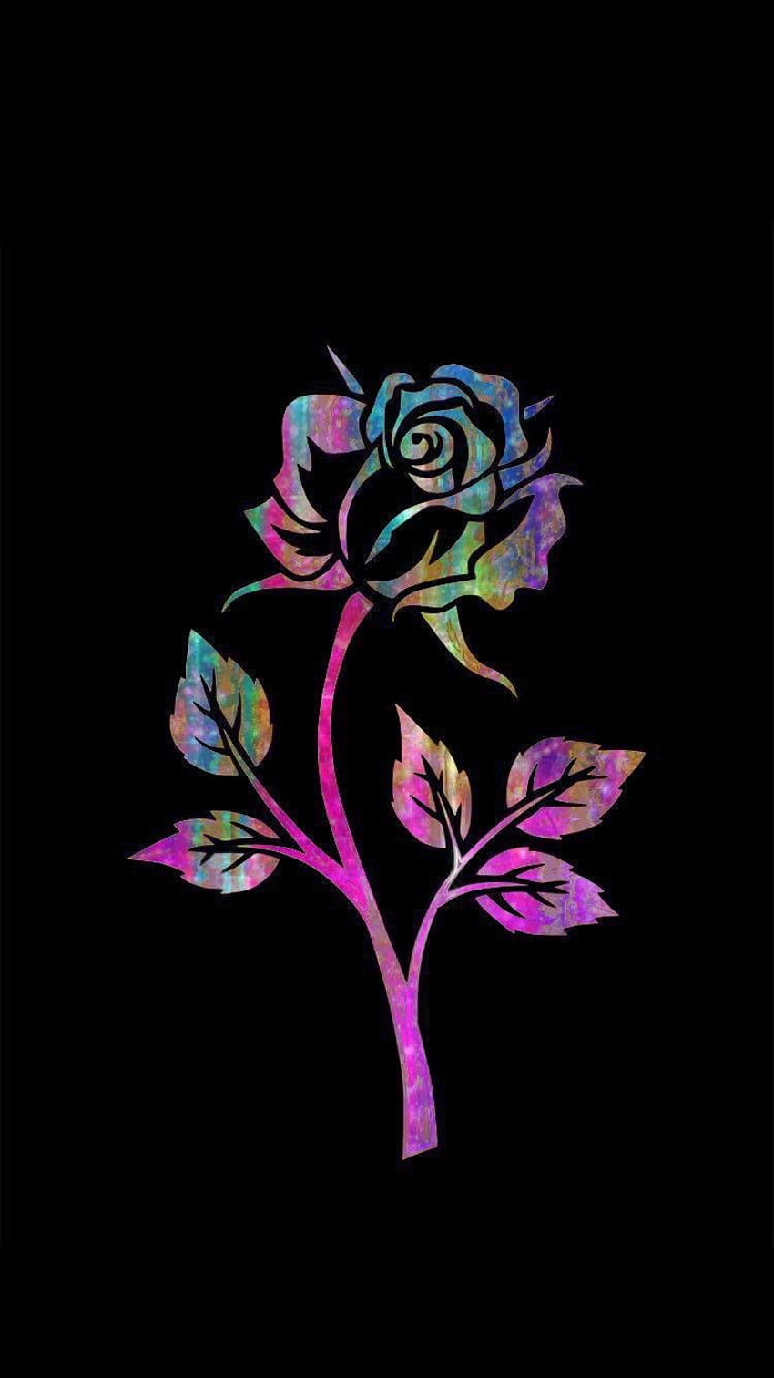 Download Flower Design Neon Rose Wallpaper  Wallpaperscom