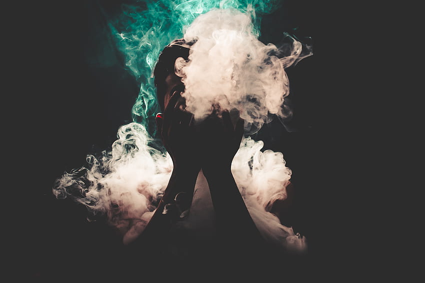 Rauch, Dunkel, Hände, Mensch, Person, Bunter Rauch, Mehrfarbiger Rauch HD-Hintergrundbild