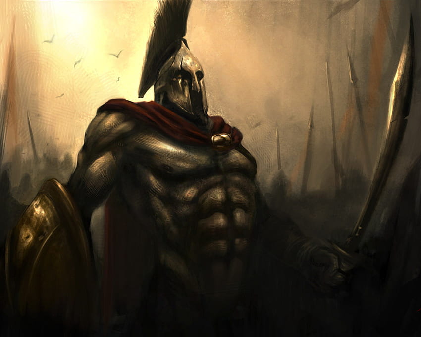 Spartan Warrior, 300, sparta, fajny, spartański, epicki, wojownik Tapeta HD