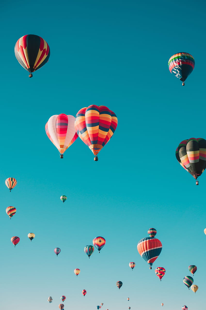 Sky, Balloons, , , Multicolored, Motley, Flight HD phone wallpaper