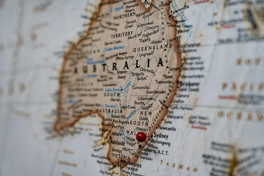 Australien Karte HD-Hintergrundbild