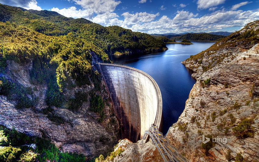 Gordon dam Tasmania Australia, Gordon, Tasmania, Australia, Dam HD wallpaper