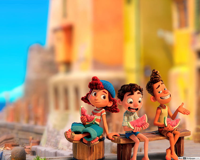 Luca mit Alberto & Giulia - Disney X Pixar Film 'LUCA' HD-Hintergrundbild