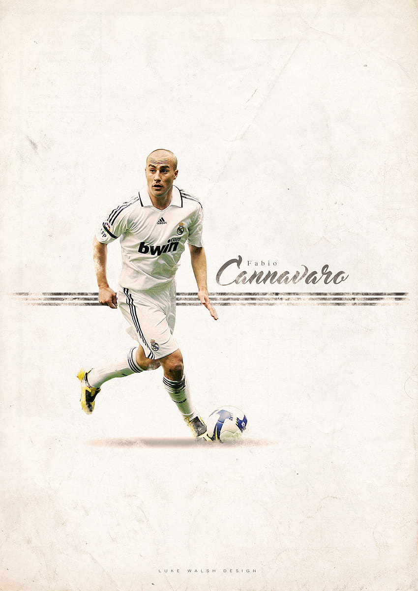 Fabio Cannavaro poster by Luke Walsh - My Best Eleven. Football design ...