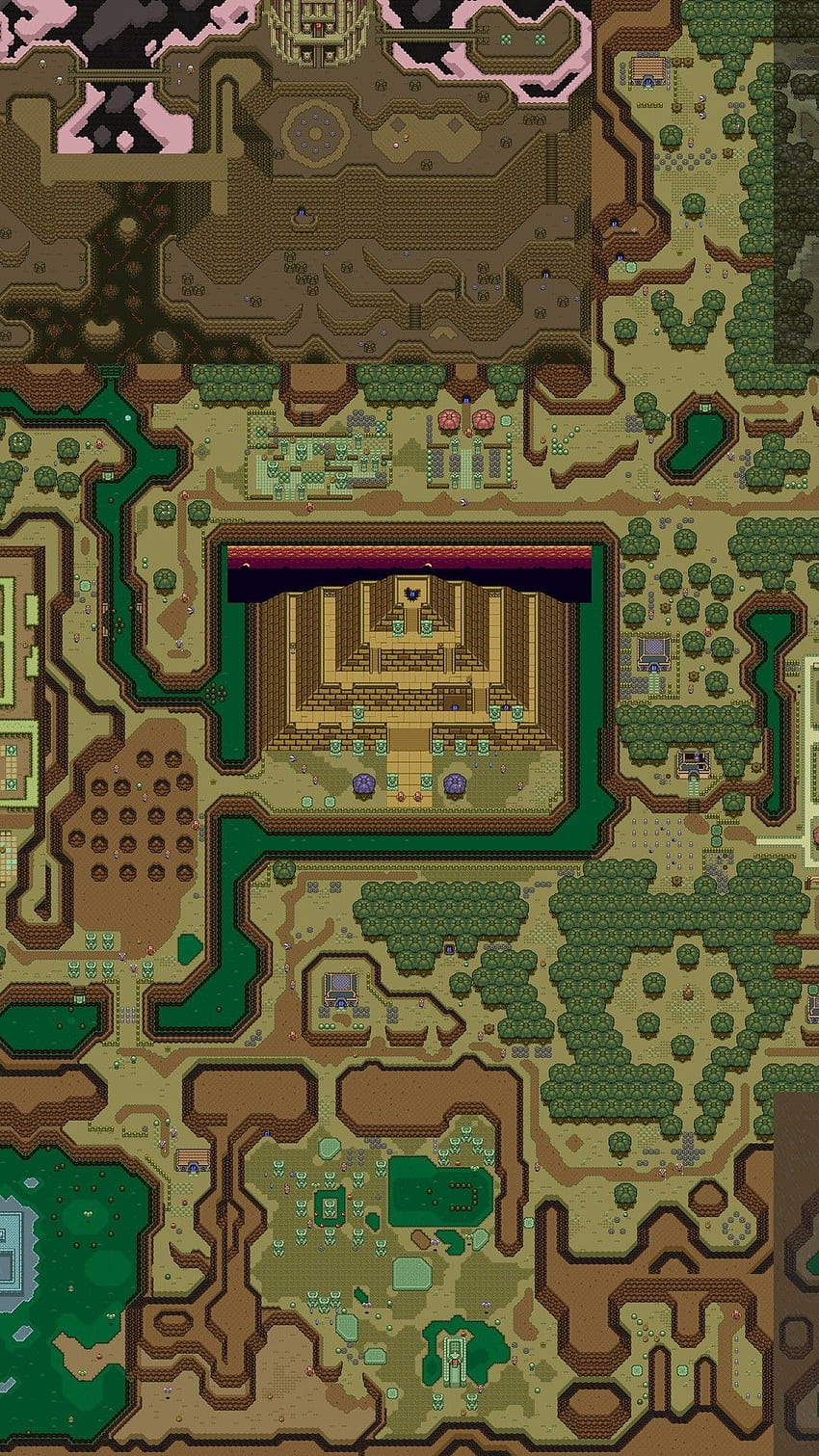 Dark World map - The Legend of Zelda - A Link to the Past Mobile HD phone wallpaper