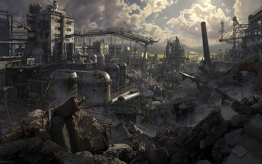 ޓ 70 bâtiments de jeu d'art de destruction apocalyptique de science-fiction d'horreur sombre - Arrière-plan Android / iPhone (png / jpg) (2022), Dark Sci Fi Fond d'écran HD