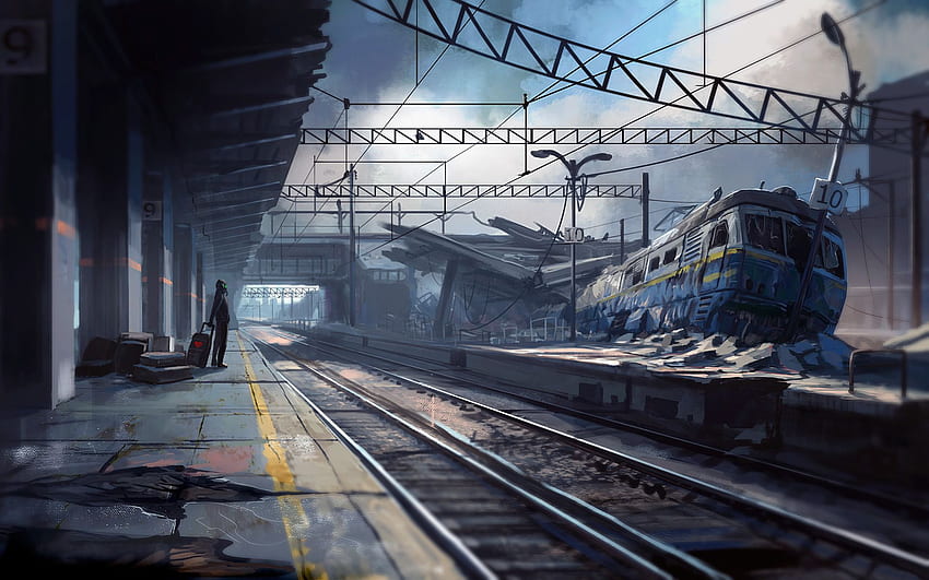 train railroad station railway, , The accident at the railway station HD wallpaper