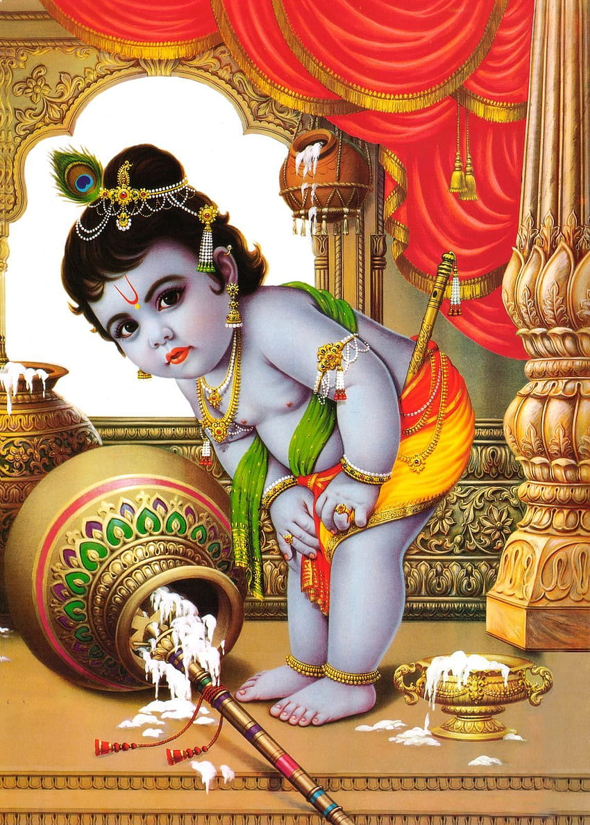 Mukesh Rai sur Sharaddha Offset. Bébé Krishna, Seigneur Fond d'écran de téléphone HD