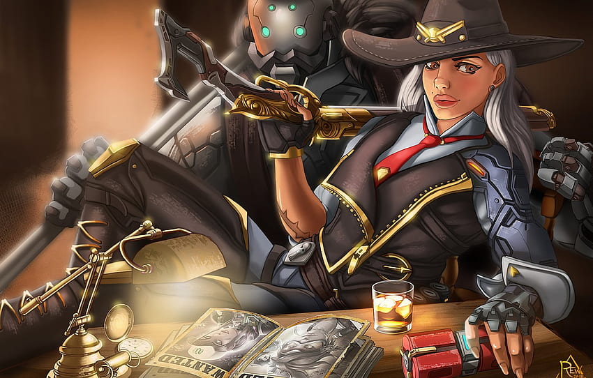 Girl, Disaster, Face, Eyes, Blizzard - Overwatch Ashe And Bob Fanart HD ...