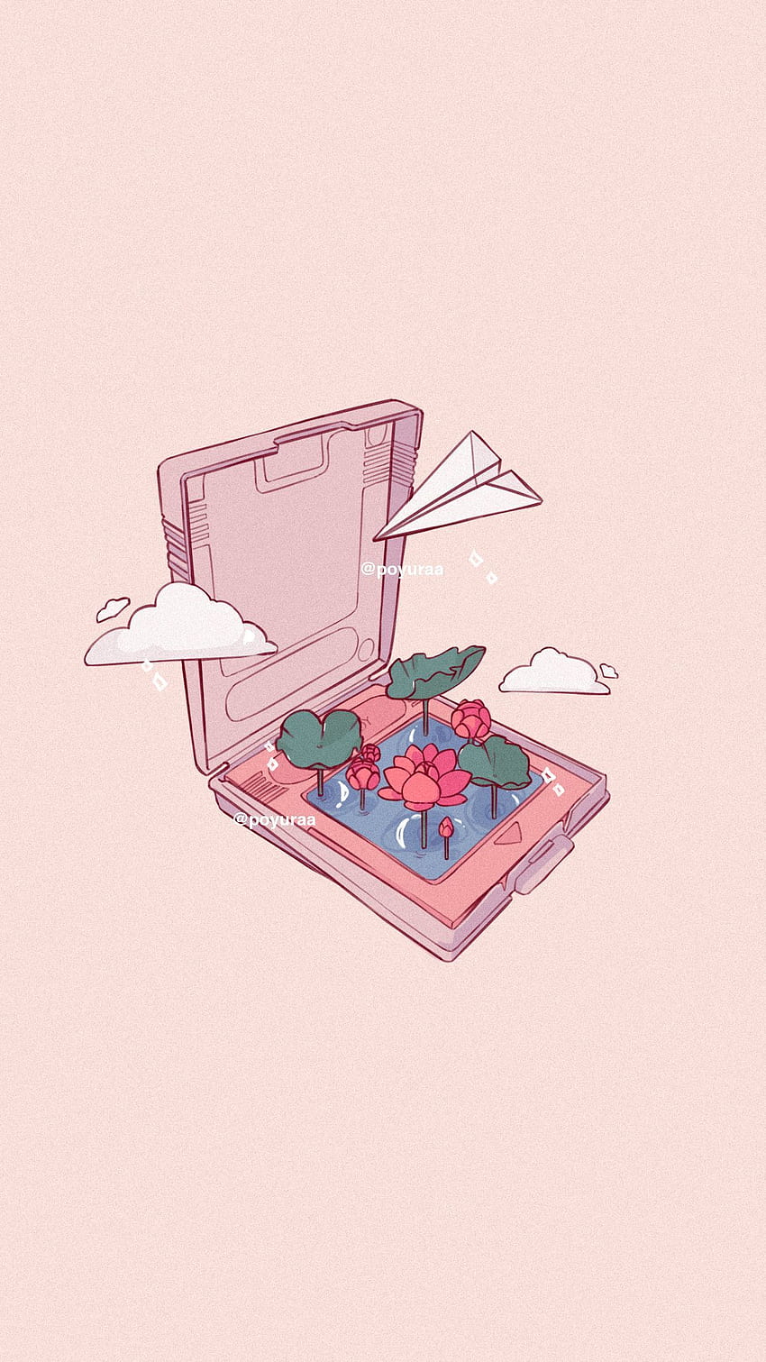 Aesthetic Cute Nintendo Cartridges Water Lily Airplane Clouds ...