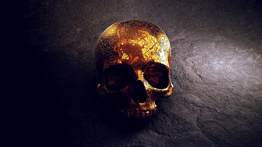 ArtStation - Golden skull, Goleanu Marius HD wallpaper