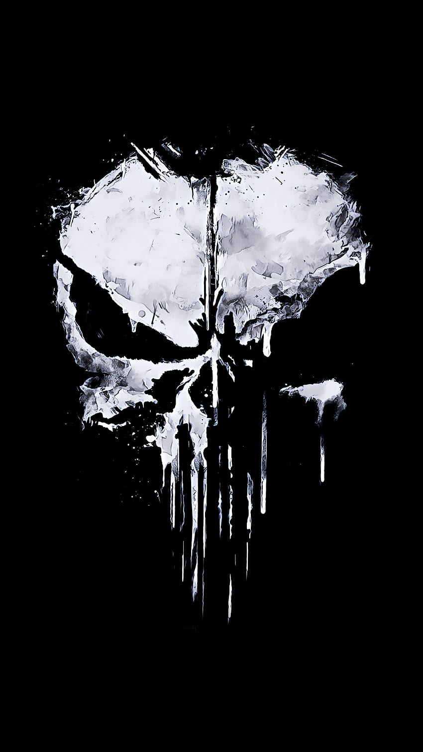 Logotipo del cráneo de Punisher, The Punisher fondo de pantalla del teléfono