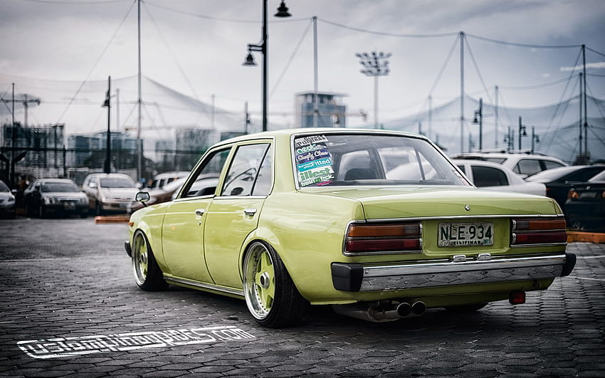 : Stanced Old School Toyota Corona - THE GRINCH, Old School Cars HD wallpaper