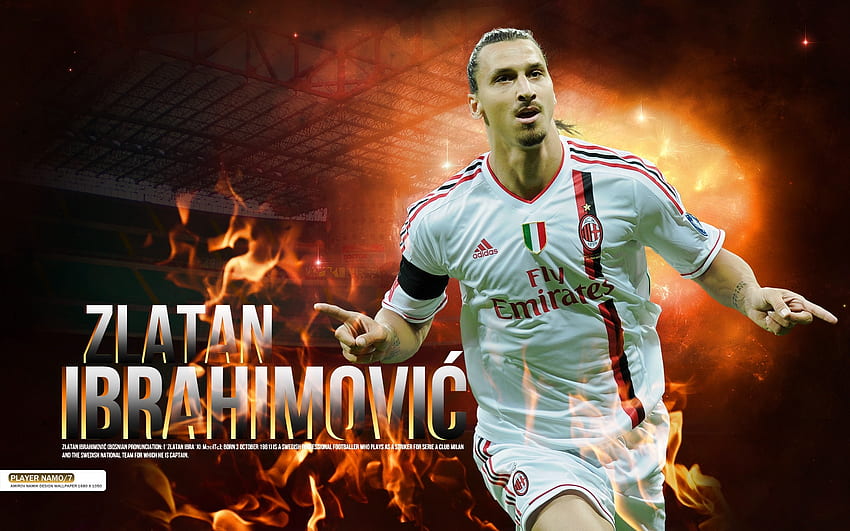 Zlatan Ibrahimović, ibrahimovic, milan, zlatan, zlatan ibrahimovic HD wallpaper