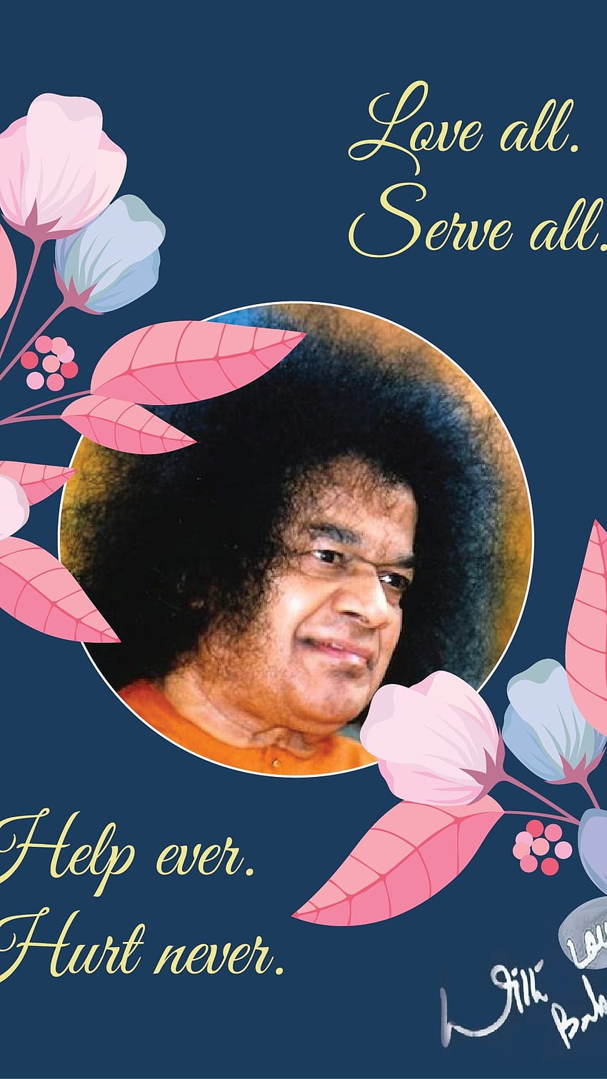 Sathya Sai Baba, Message, Love All Serve All HD phone wallpaper