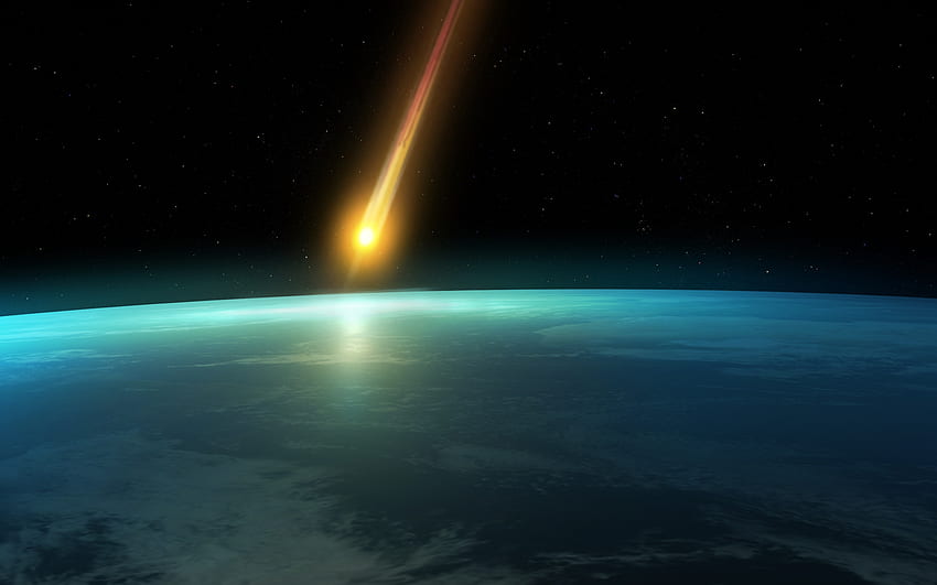 Астероид, метеорит, Земя, астероид в стратосферата, открит космос, космически тела HD тапет