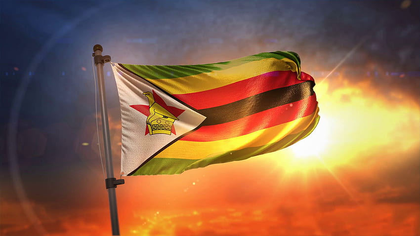Simbabwe-Flagge HD-Hintergrundbild