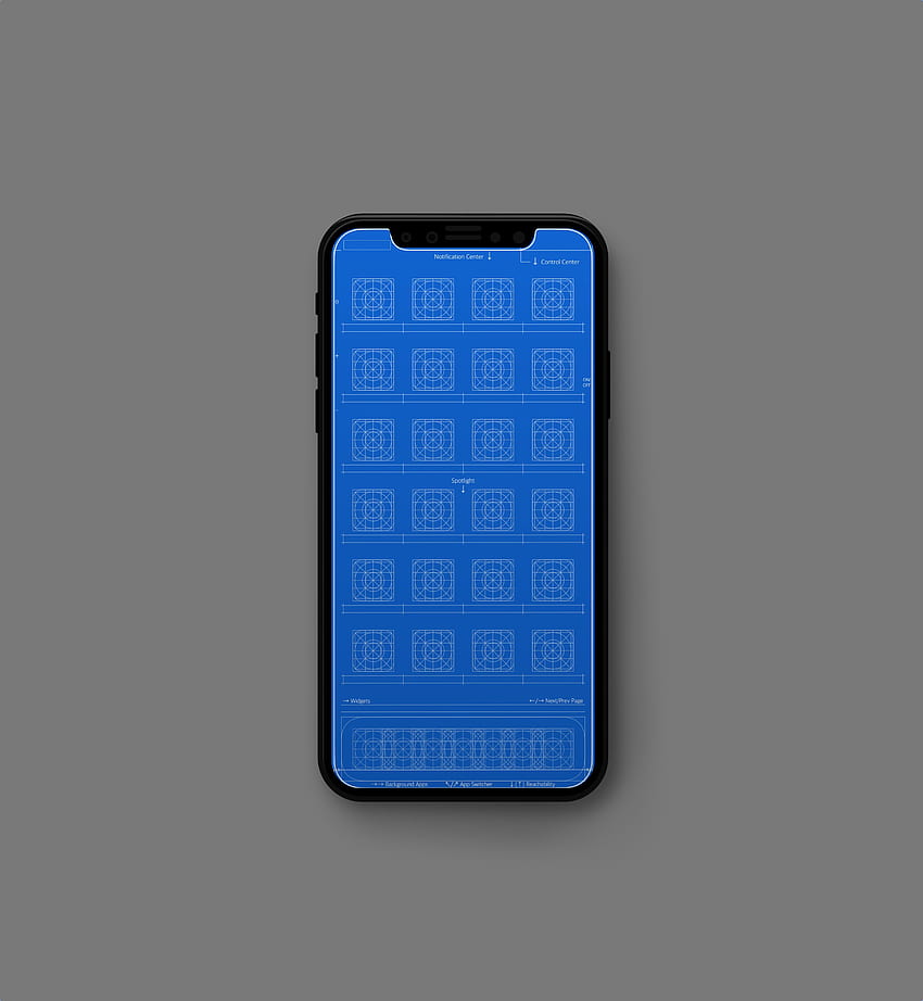 Grid and blueprint for iPhone, App Box HD phone wallpaper