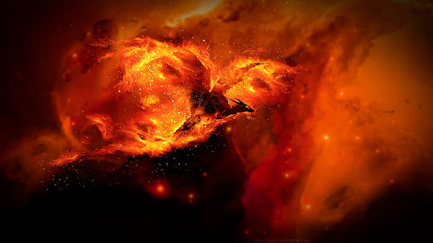 Art, Fire, Dark, Bright, Flame, Sparks, Dragon HD wallpaper
