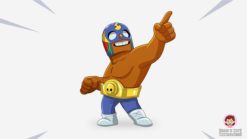 ArtStation - How to Draw El Primo super easy. Brawl Stars drawing tutorial with coloring page, DrawitCute .Com HD wallpaper