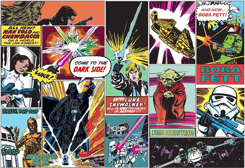 Foto Gwiezdne wojny - Komiks Star Wars Mural USA - Tapeta HD