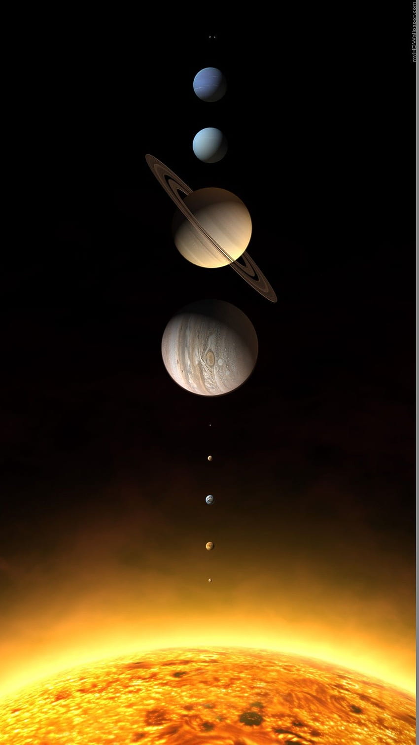 Realistic Solar System Planets Rendering iPhone 8, Space Solar System HD phone wallpaper