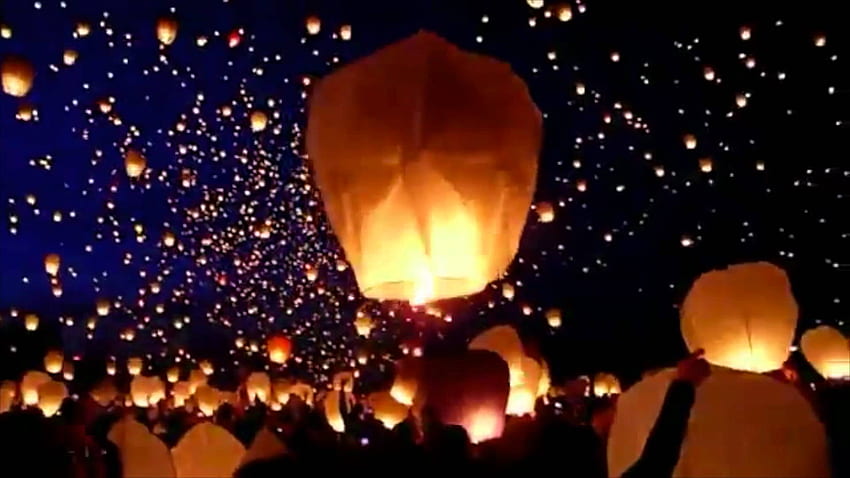 festival des lanternes célestes, Lanterne en papier Fond d'écran HD