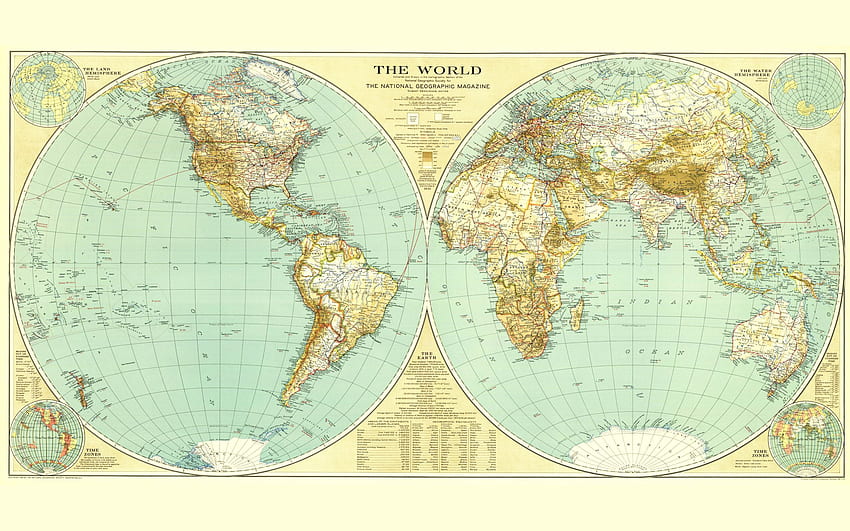 National Geographic dünya haritası. HD duvar kağıdı