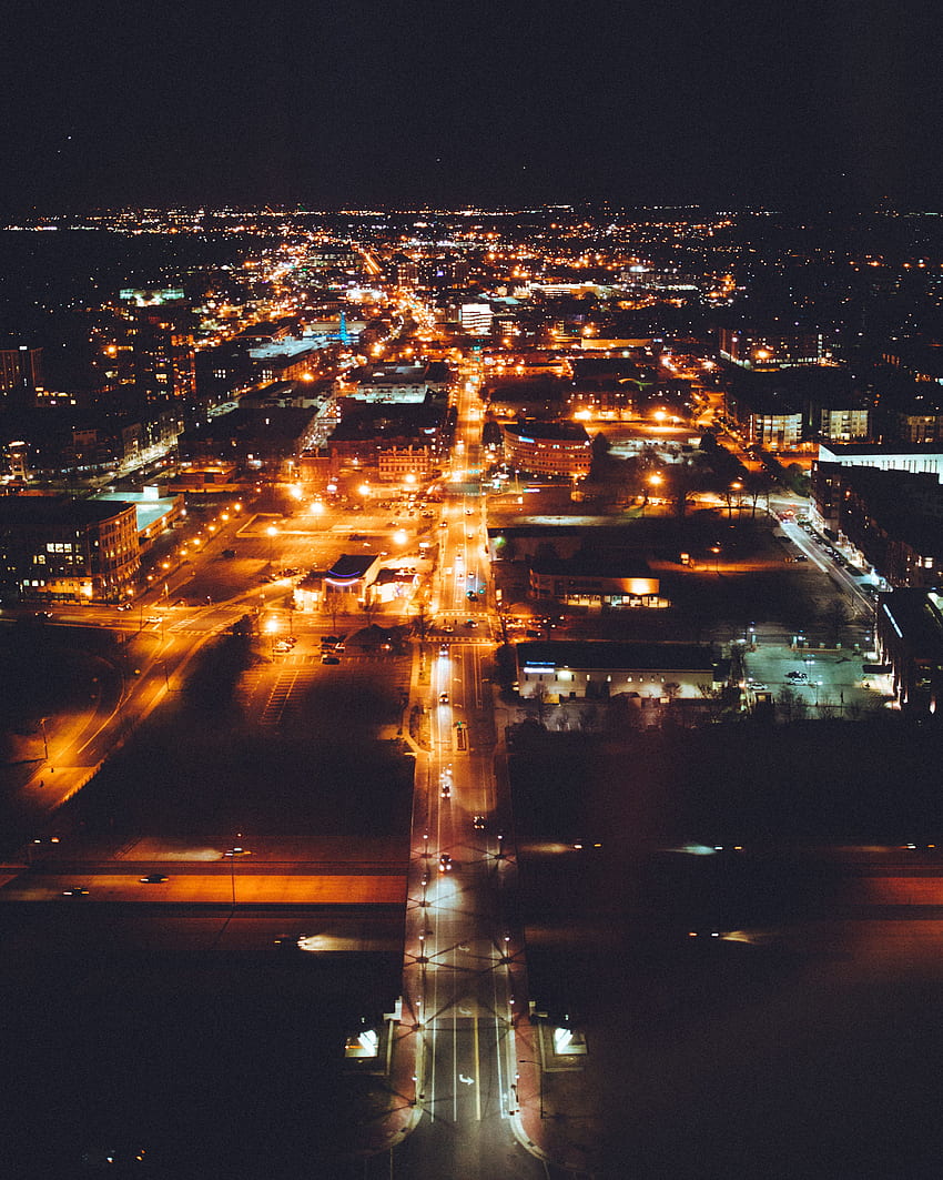 Villes, Usa, Night City, United States, Charlotte Fond d'écran de téléphone HD